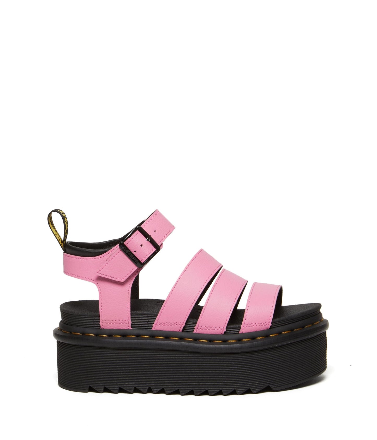 Dr. Martens Blaire Quad - Sandals for Women - Open Toe - Heel Tab - Durable Synthetic Outsole Fondant Pink UK 6 (US Women's 8) M