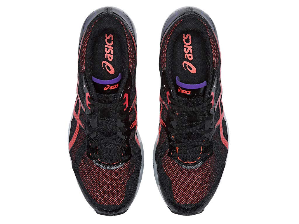 ASICS Men's Heatracer 2 Running Shoes, 9, Black/Flash Coral