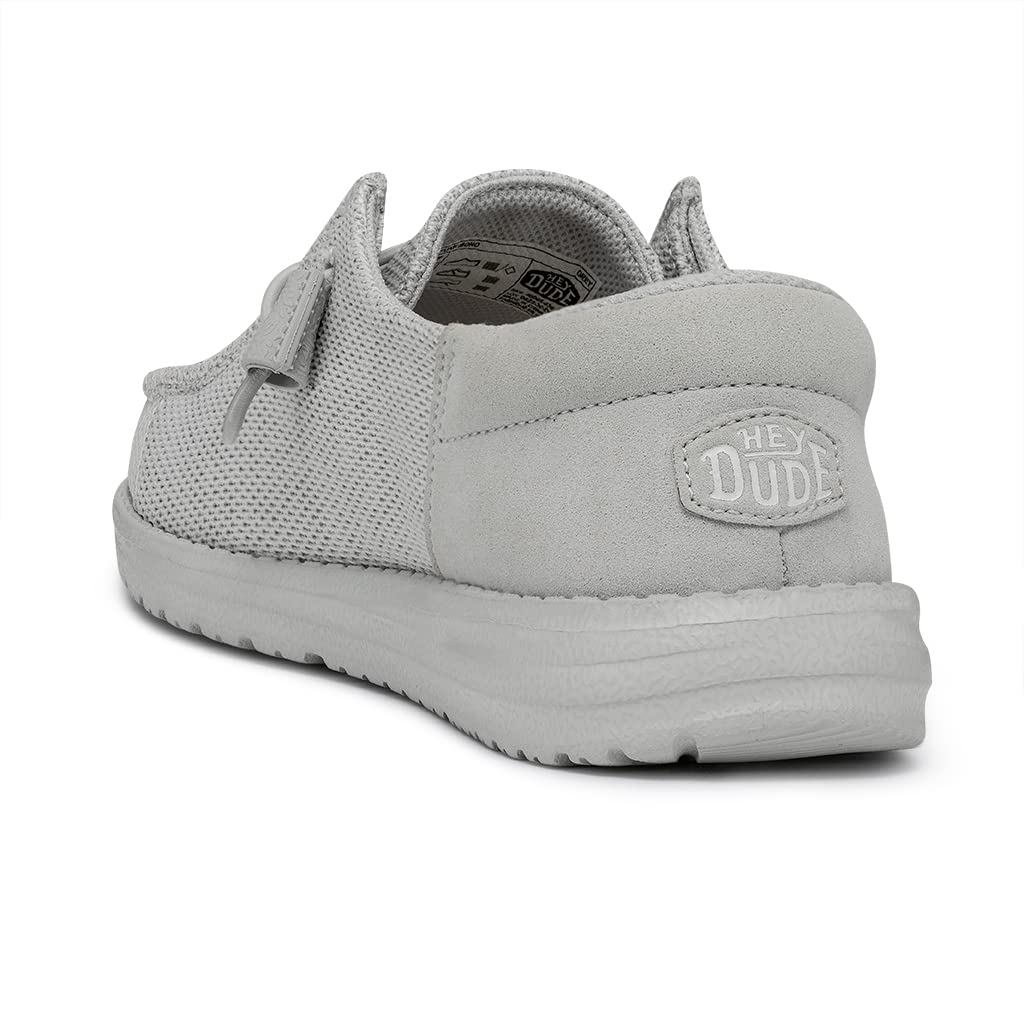 HEYDUDE Women's Wendy Funk Mono Slip On Shoe, Grey Size 6 | Stretch Knit Upper, Cushioned Foam Insole, Ultralight Casual Loafer
