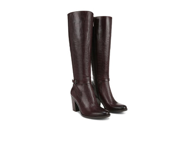 Naturalizer Women's Kalina Wide Shaft Wine Leather 8.5 Medium