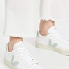 Veja Women's Campo Sneakers, Extra-White/Matcha, 11 Medium US