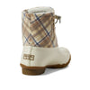 Sperry Women's Saltwater Wool Rain Boot, Ivory Plaid, 7.5