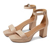 Bernardo® Carla Strap Heels for Women – Leather Upper and Lining – Rubber Sole – Block Heels Blush 9.5 M
