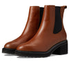 Madewell The Carina Platform Chelsea Boots for Women - Leather Upper, Classic Round Toe Silhouette, and Textile Insole Dried Maple 8.5 M