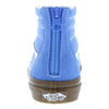 Vans Sk8 Hi Zip Flower Suede PS Boys Shoes Size 2.5, Color: Gum Azure Blue-Blue