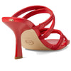 Michael Michael Kors Corrine Sandals for Women - Leather Upper - Synthetic Lining - Synthetic Insole Lacquer Red 7.5 M