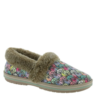 Skechers Bobs Too Cozy Aloha Doodle Womens Slipper 9 BM US NaturalMultiDog