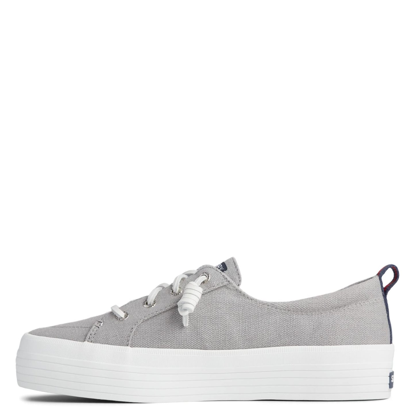 Sperry Women's Crest Vibe Platform Canvas Sneaker, Grey, 6.5 M US