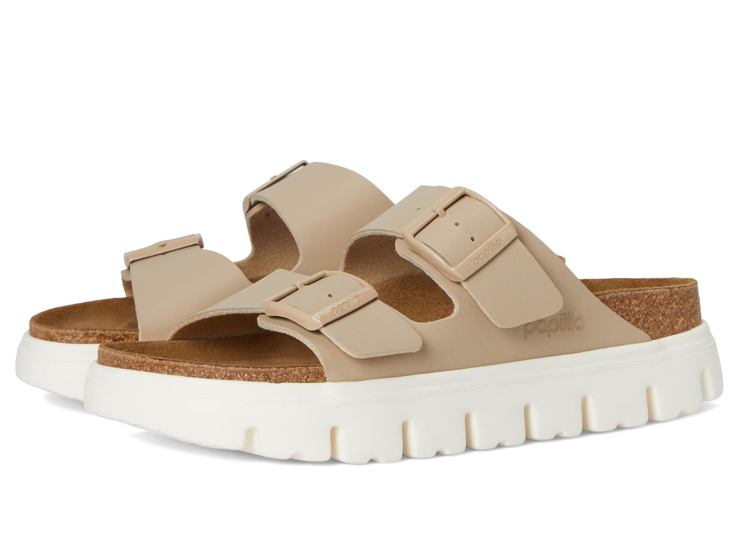 Birkenstock Female Papillio by Birkenstock Arizona Chunky - Birko-Flor™ Sandcastle Women 9-9.5