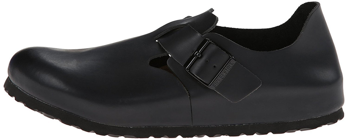 Birkenstock Unisex London SFB Leather Mule,Hunter Black,45 EU/M12 M US