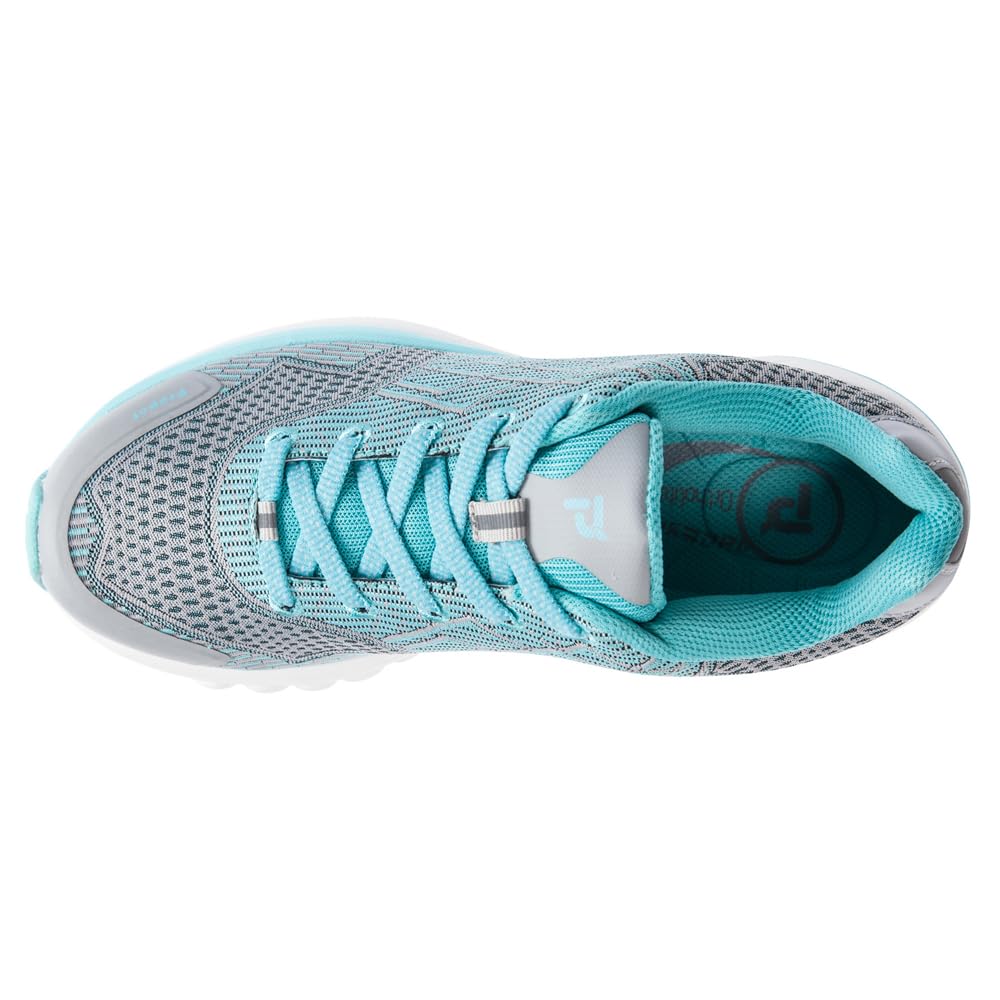 Propét Women's One Running Shoe, Grey/Mint, 12 M US