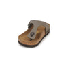 Birkenstock Gizeh Flip Flops Men White Flip Flops Shoes, Stone, 36