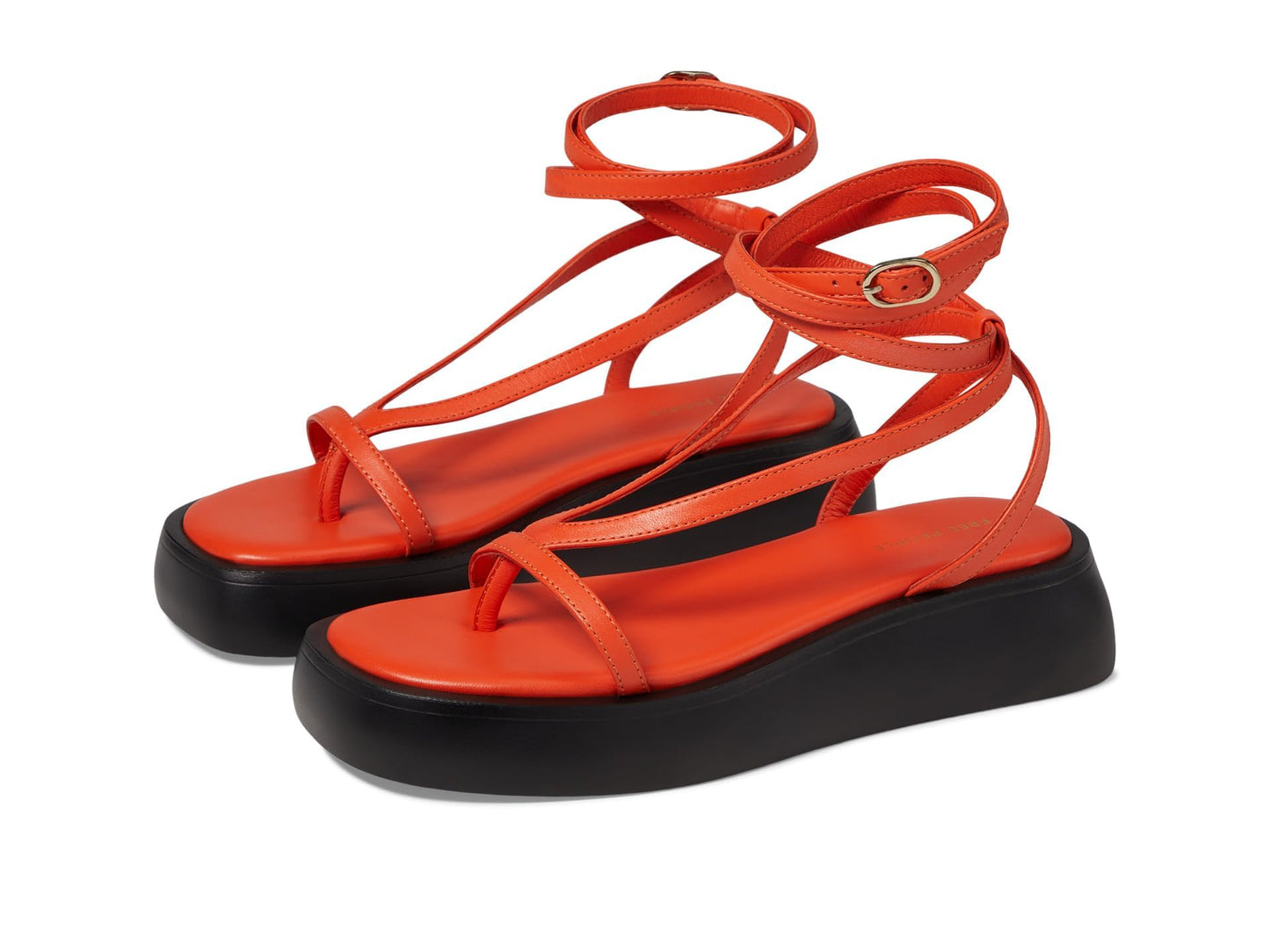 Free People Women's Winnie Wrap Flatform Vermillion 8 Medium