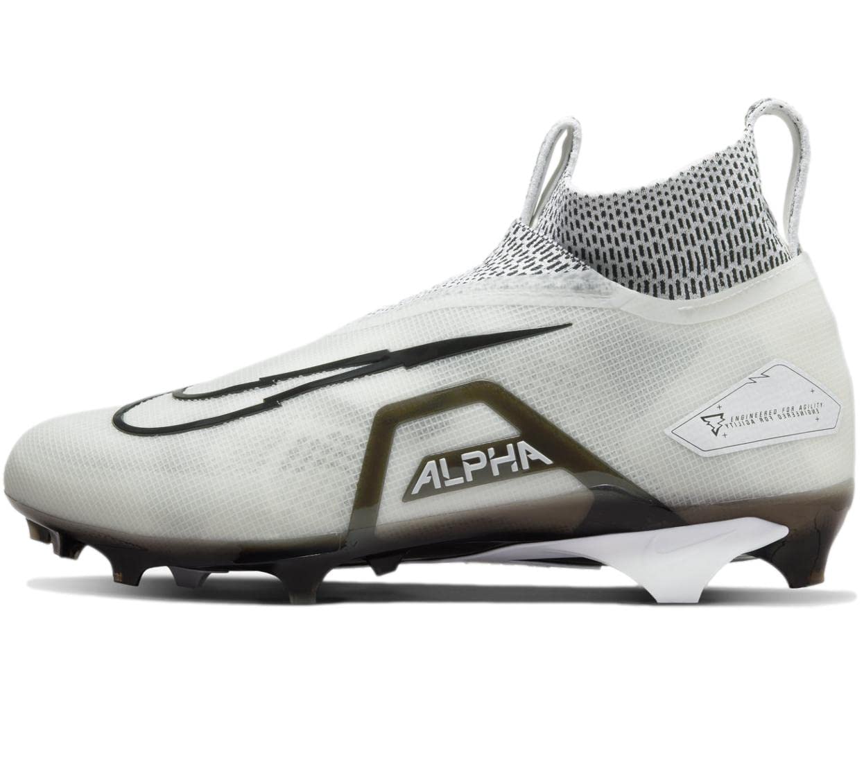 Nike Alpha Menace Elite 3 White/Particle Grey/Opti Yellow/Black Mens Football Cleat. (White/Black-White-White, us_Footwear_Size_System, Adult, Men, Numeric, Medium, Numeric_8)