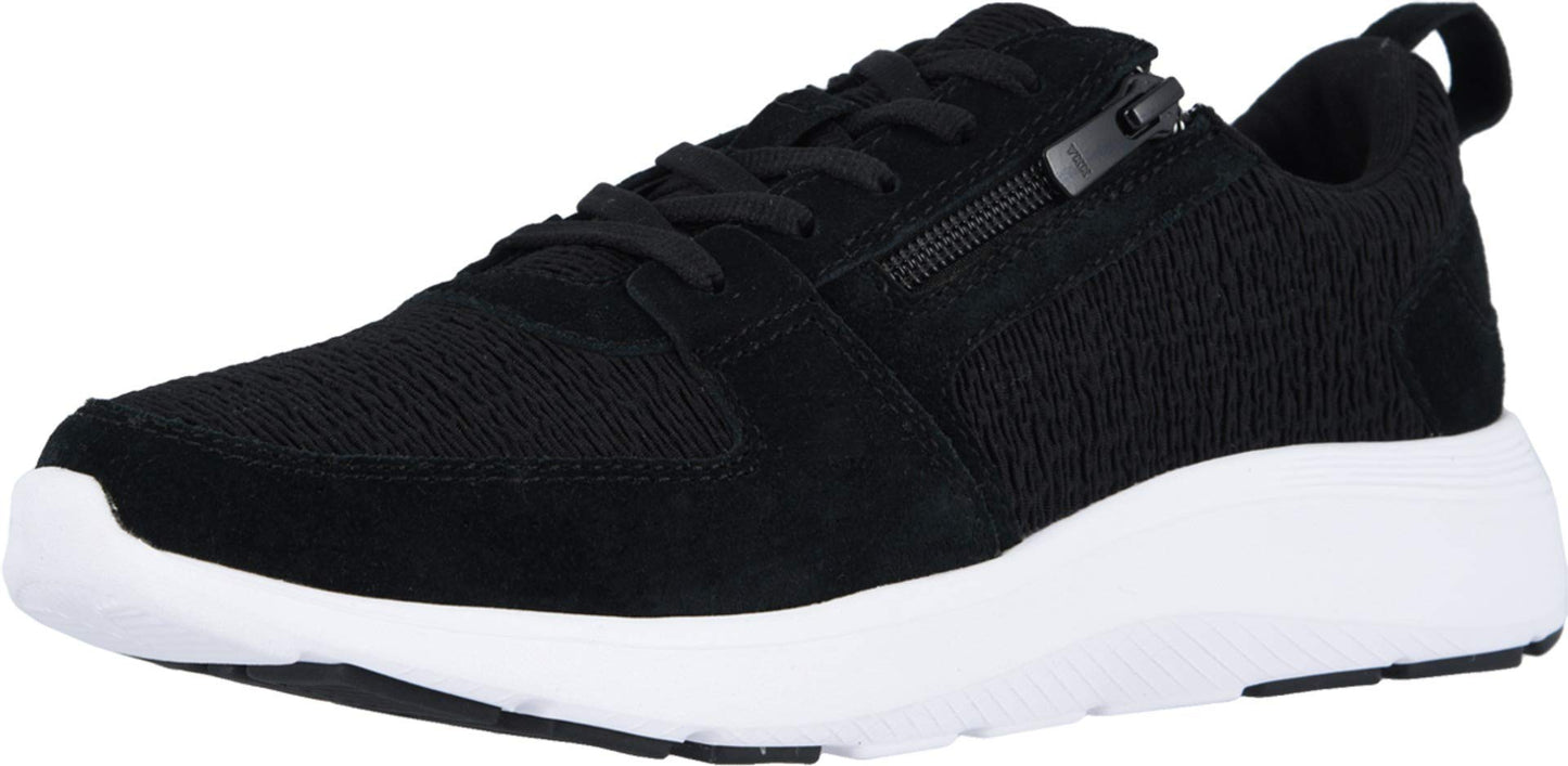 Vionic Women's Delmar Remi Lace-Up Fashion Sneakers- Supportive Walking Shoes That Include Three-Zone Comfort with Orthotic Insole Arch Support, Sneakers for Women Black 8 Medium US