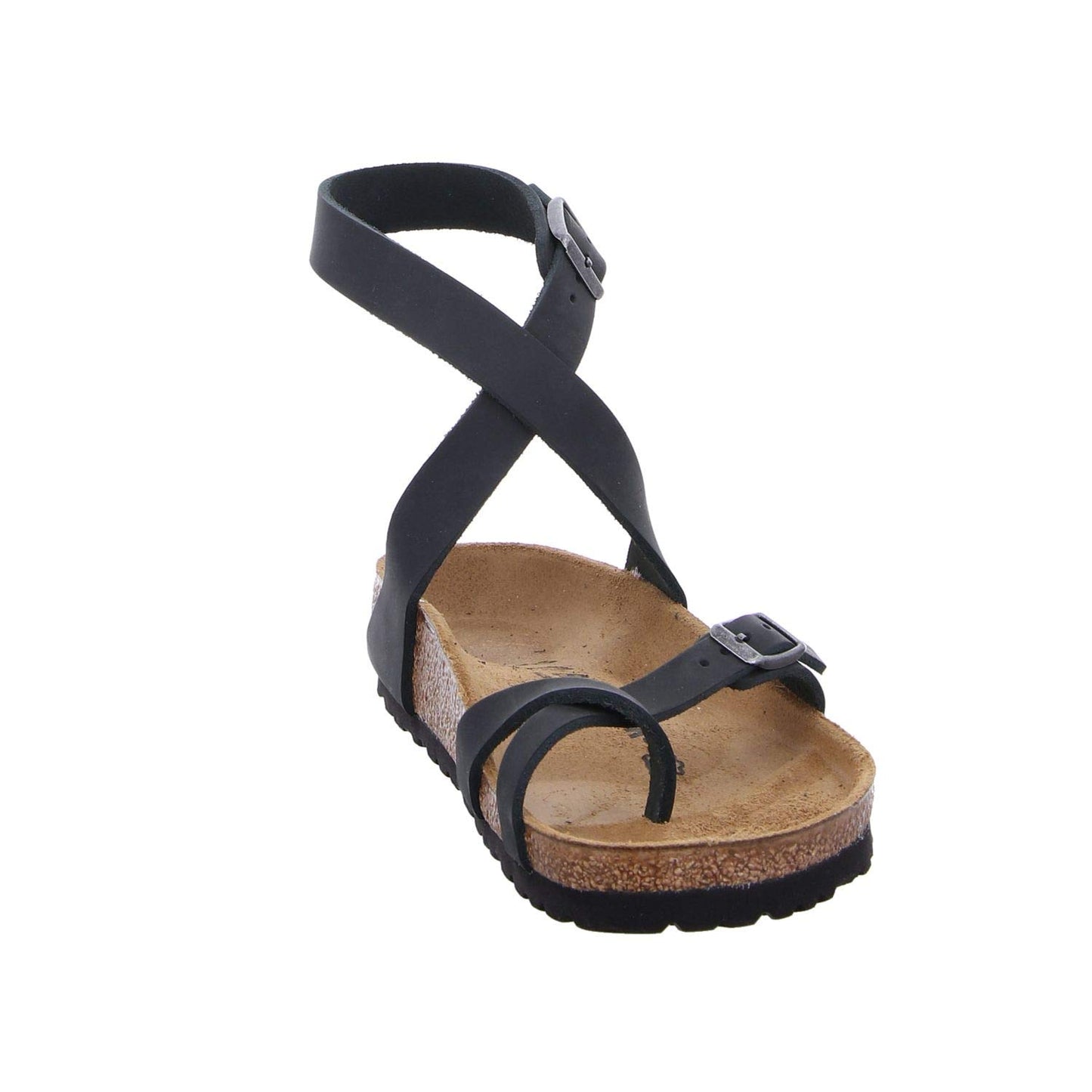 Birkenstock Women's Tongs Ankle Strap Sandals, Black, 4.5 Big Kid