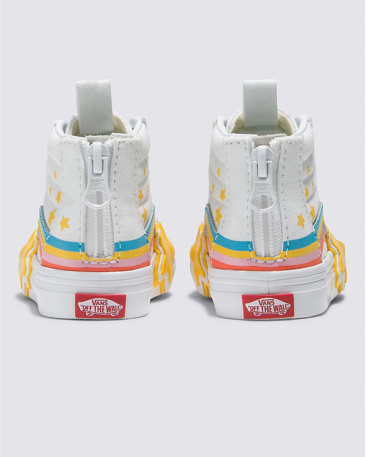 Vans - Toddlers Sk8-Hi Zip Rainbow Star Shoes, Color Rad Rainbow True White/Multi, Size: 8.5 M US Toddler