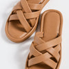 Madewell Women's Francine Puffy Woven Slides, Desert Camel, Tan, 7.5 Medium US