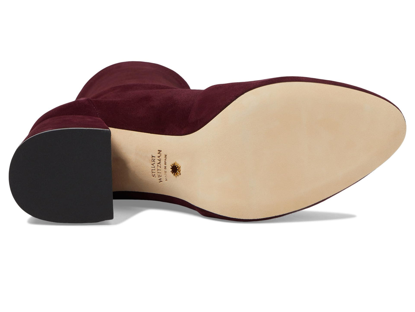 Stuart Weitzman Flareblock 85 Stretch Bootie Cabernet 9 B