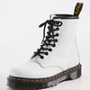 Dr. Martens Unisex 1460 Bex Smooth Leather Platform Boots, White, 14 US Women/13 US Men