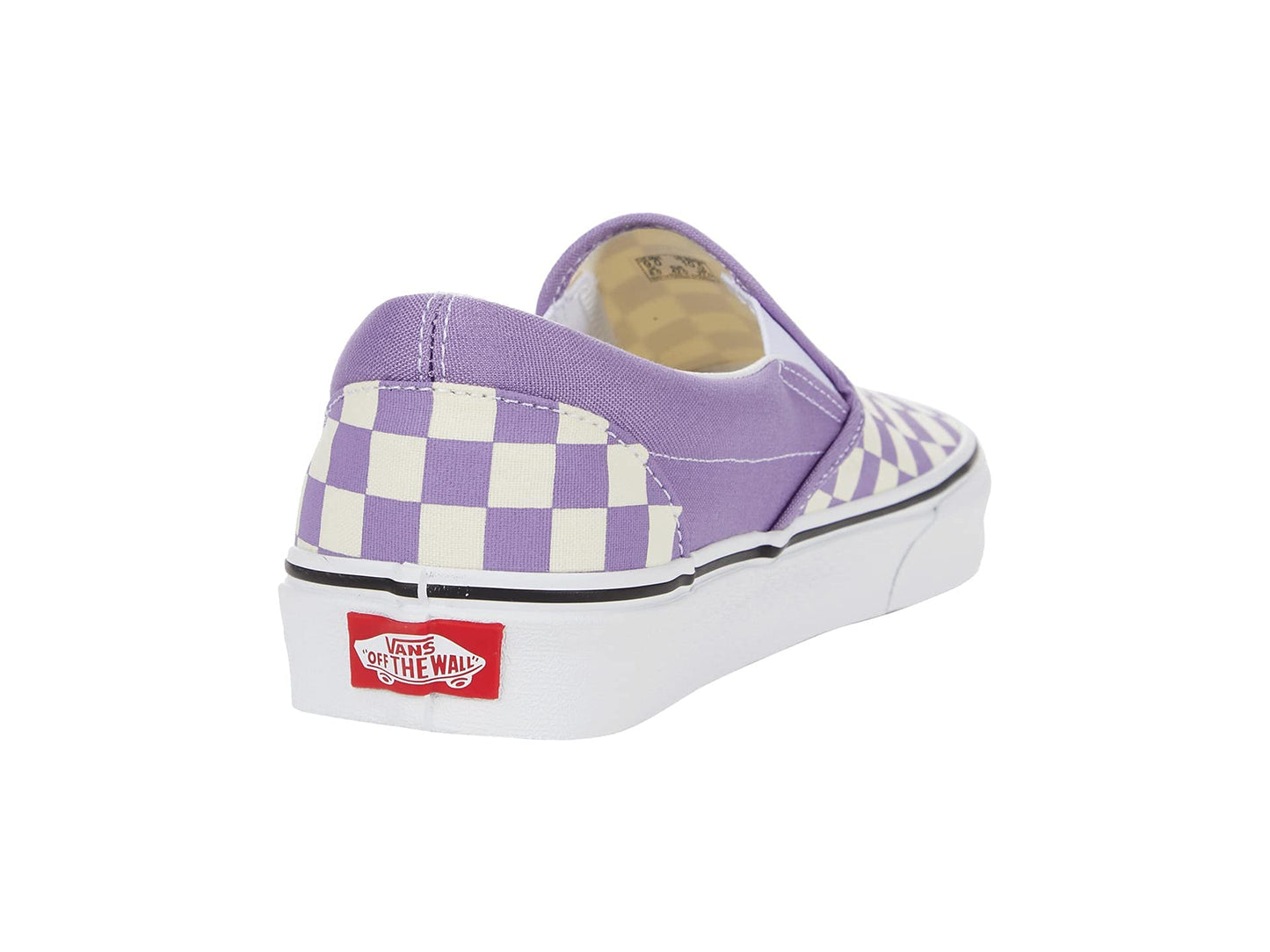 Vans Men's Classic Slip On, (Checkerboard) Chalk Violet/True White, Size 6.5