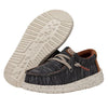 HEYDUDE Boy's Wally Youth Jersey Charcoal Size 6 | Youth Shoes | Youth Slip-on Loafers | Comfortable & Light-Weight