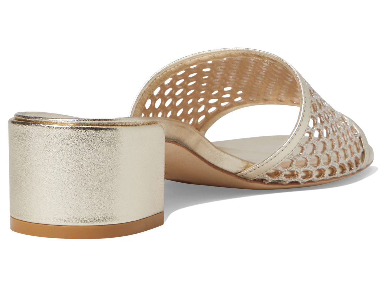 Stuart Weitzman Cayman 35 Block Slide Platino 8.5 B