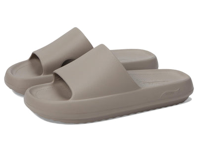 Skechers Women's Slide Sandal, Dark Taupe, 6