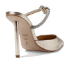 SCHUTZ Women's Pearl Pin Heel Mule, Platina/Crystal, 8