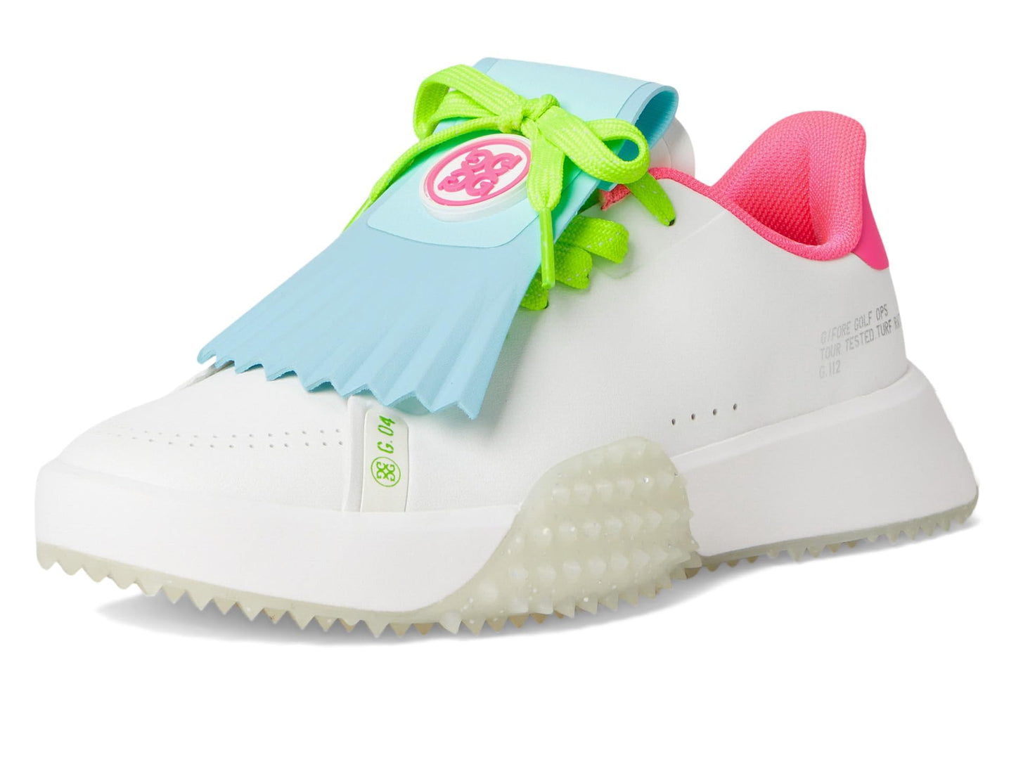 GFORE Women's G.112 Golf Shoes, Snow/Multi, 8 Medium