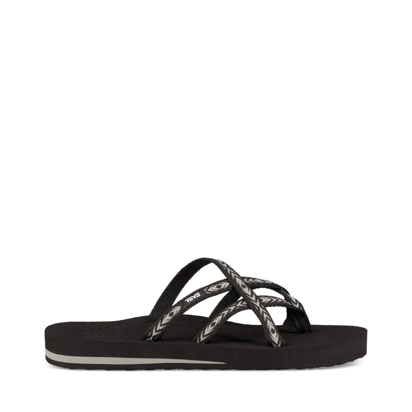 Teva womens Olowahu Sandal, himalaya black, 7 Medium US