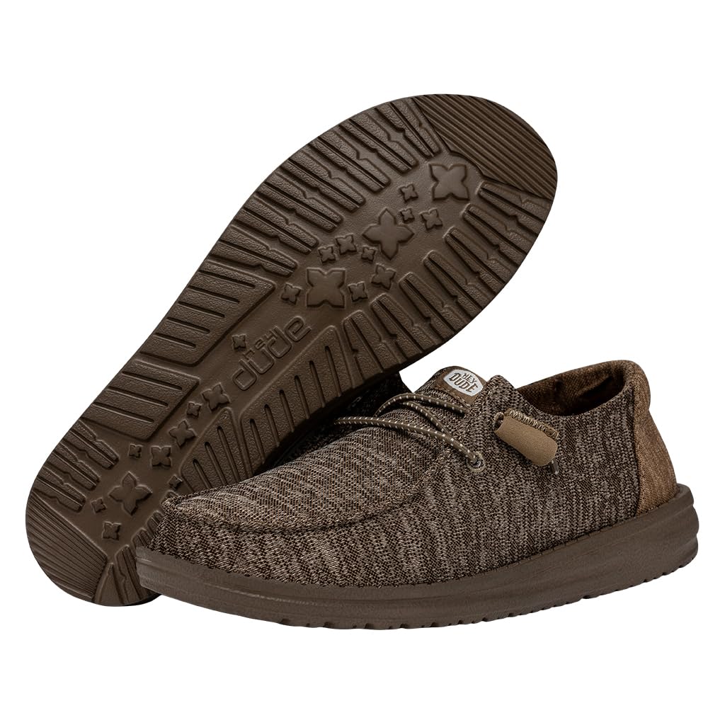 HEYDUDE Wendy Sport Knit Tan Size 11 | Women's Loafers | Women's Slip On Shoes | Comfortable & Light Weight