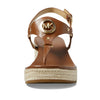 MICHAEL Michael Kors Casey Wedges for Women - Leather Upper - Synthetic Lining Insole and Outsole - Round Toe Luggage 7 M