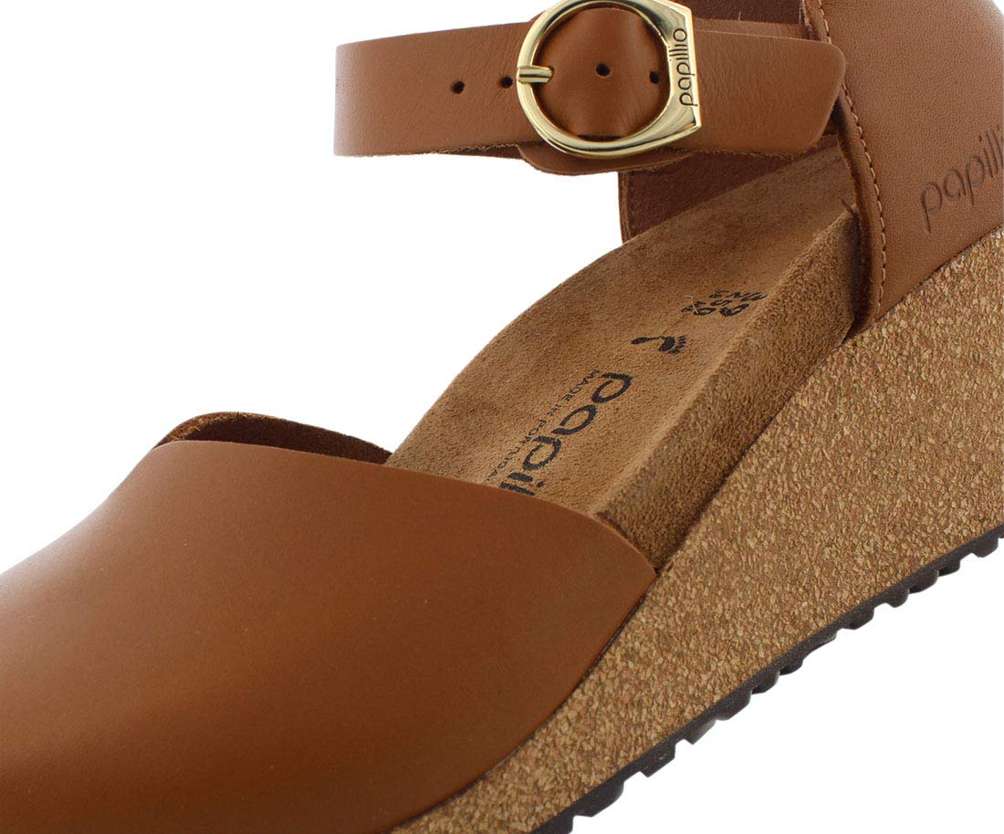Birkenstock New Papillio Women's Mary Wedge Ginger Brown Leather 41 N
