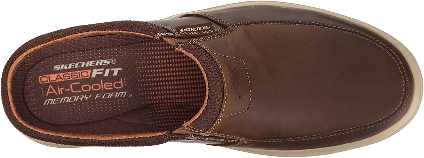 Skechers Men's Porter Vamen Slip-On Loafer, Brown, 8 M US