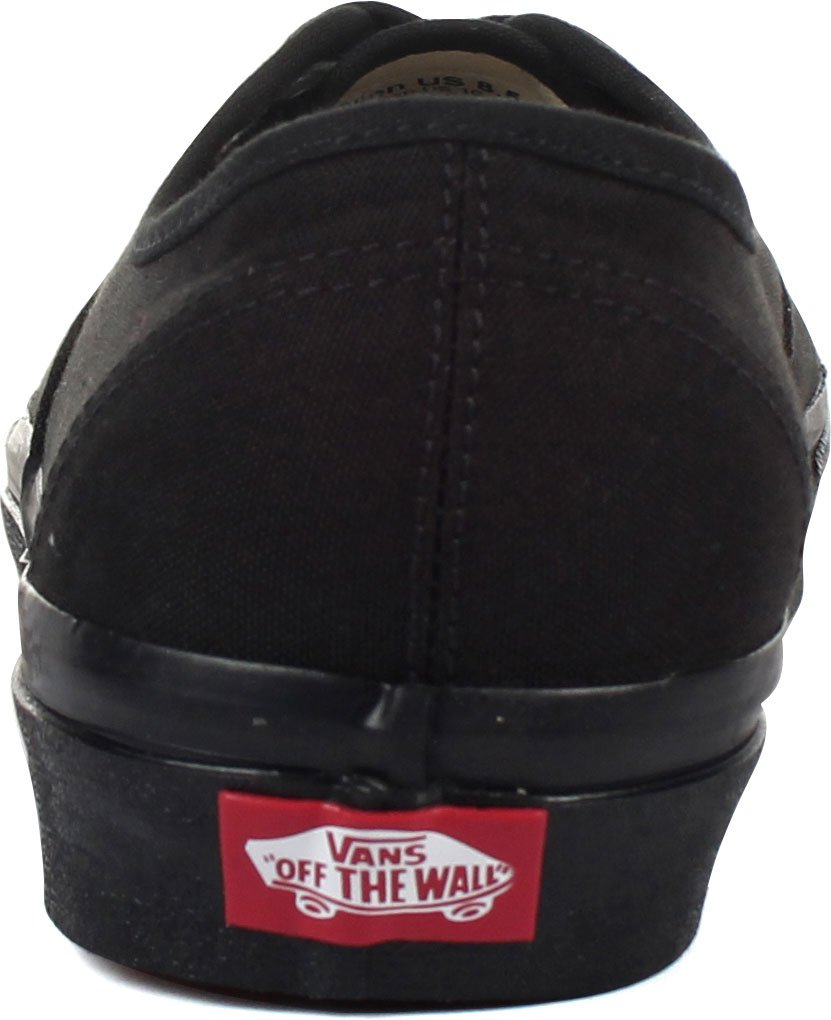 Vans Womens Authentic Canvas Lace Up Sneakers Casual Plimsolls Shoe - Black/Black - 11