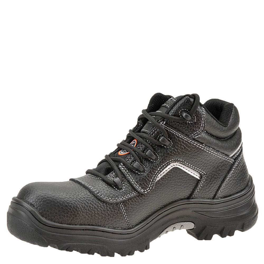 Skechers mens Burgin-sosder Industrial Boot, Black Embossed Leather, 11.5 Wide US