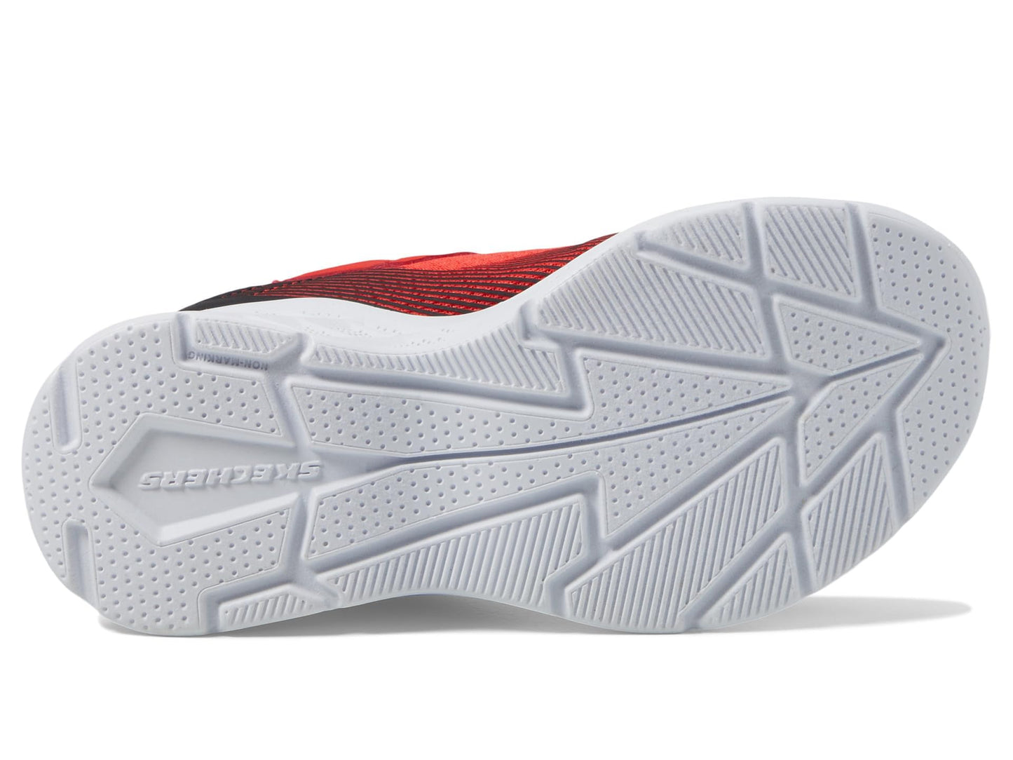 Skechers Boy's Microspec Ii-Zovrix Sneaker, Red/Black, 2.5 Little Kid