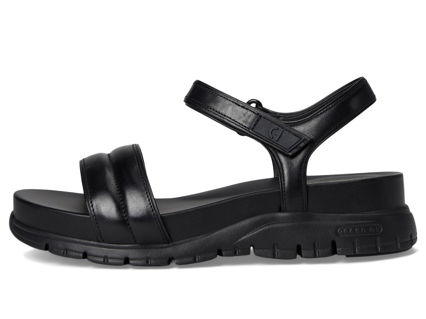 Cole Haan Women's Zerogrand Ankle Strap Sandals, Black/Black, 7-C US