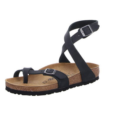 Birkenstock Women's Tongs Ankle Strap Sandals, Black, 4.5 Big Kid