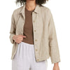 Eileen Fisher Classic Collar Jacket Khaki MD
