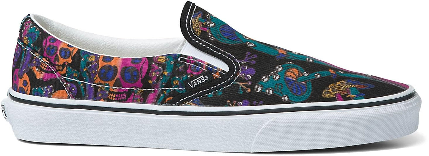 Vans - Unisex Classic Slip-On Shoes, Color Black Multi, Size: 3.5 M US Mens / 5 M US Womens
