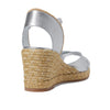 Stuart Weitzman Mirela II Espadrille Wedge Silver/Natural 9 B