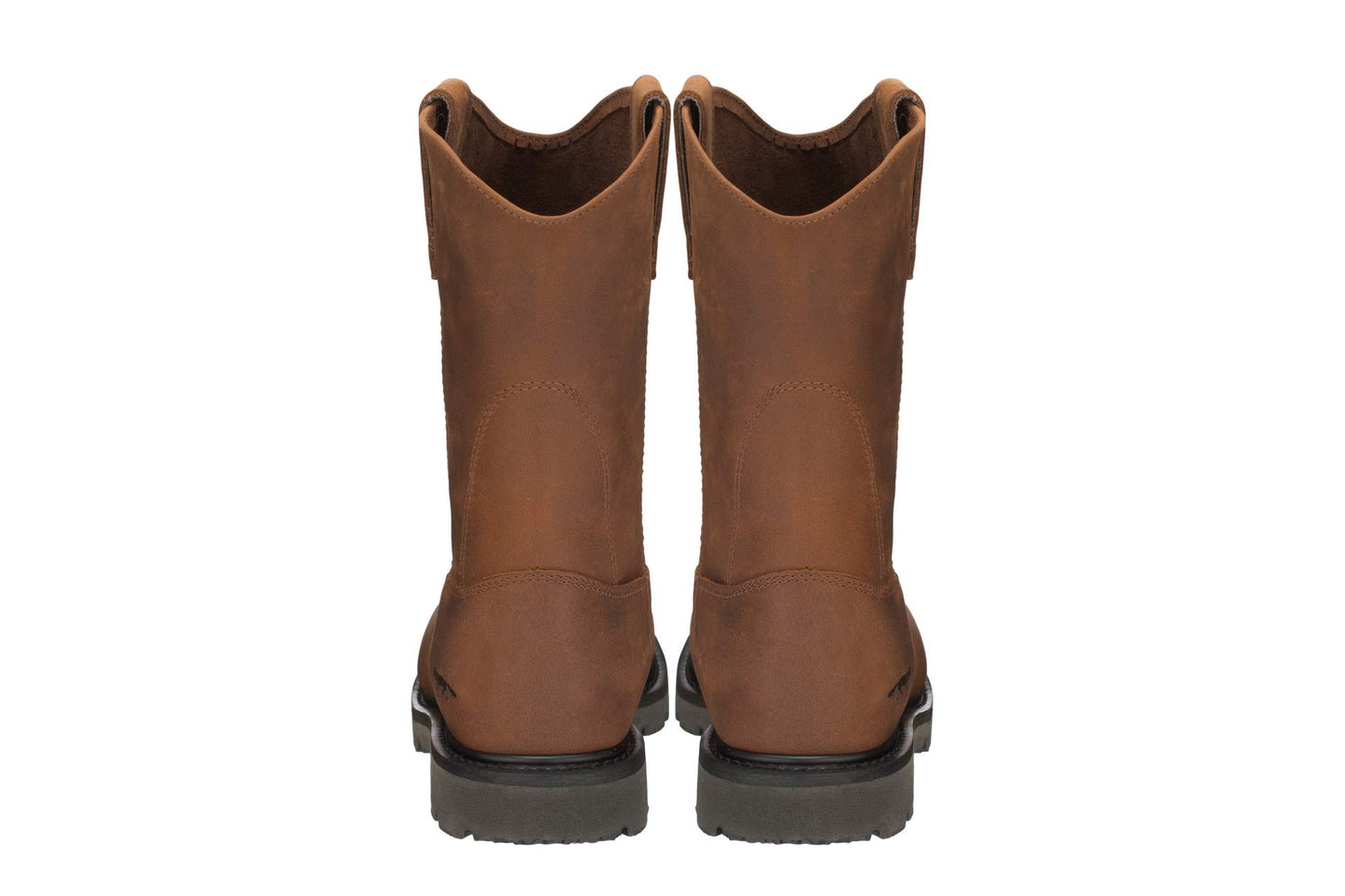Golden Fox 12" Wellington 1224 Pull On Leather Wellington Work Boot Lightweight Farming Ranching Construction (8 D, Fudge)