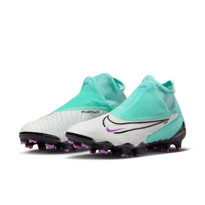 Nike Phantom GX Pro Firm-Ground High-Top Soccer Cleats (DD9465-300, Hyper Turquoise/Fuchsia Dream/White/Black) Size 6