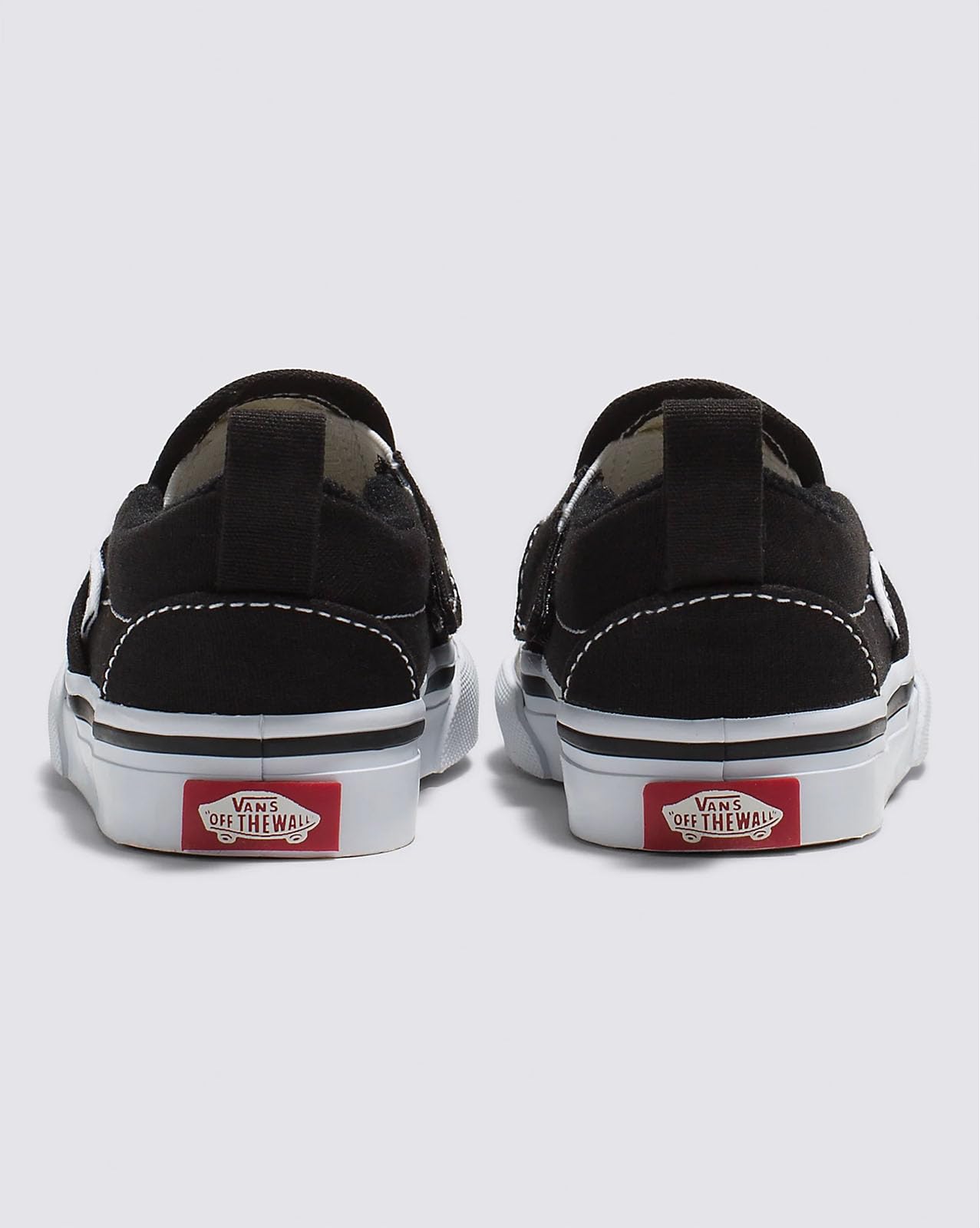 Vans - Toddler Slip-On V Shoes with Fastner, Color (Canvas) Black/True White, Size: 6.5 M US Toddler