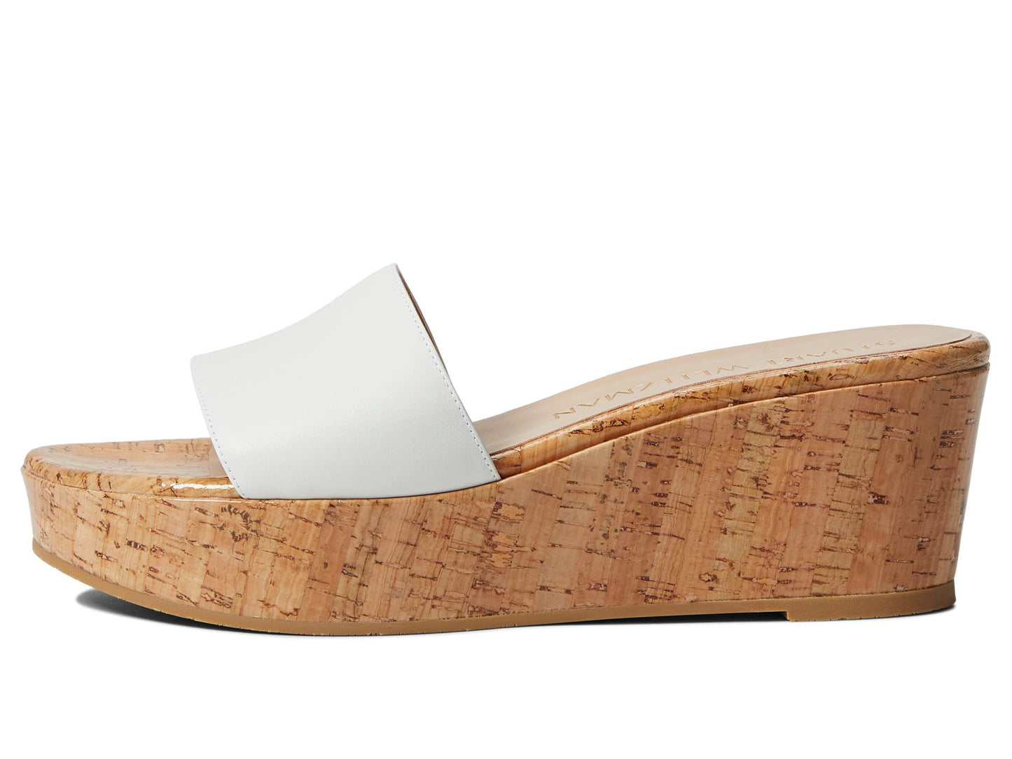 Stuart Weitzman Womens Summer Wedge White 8.5 B