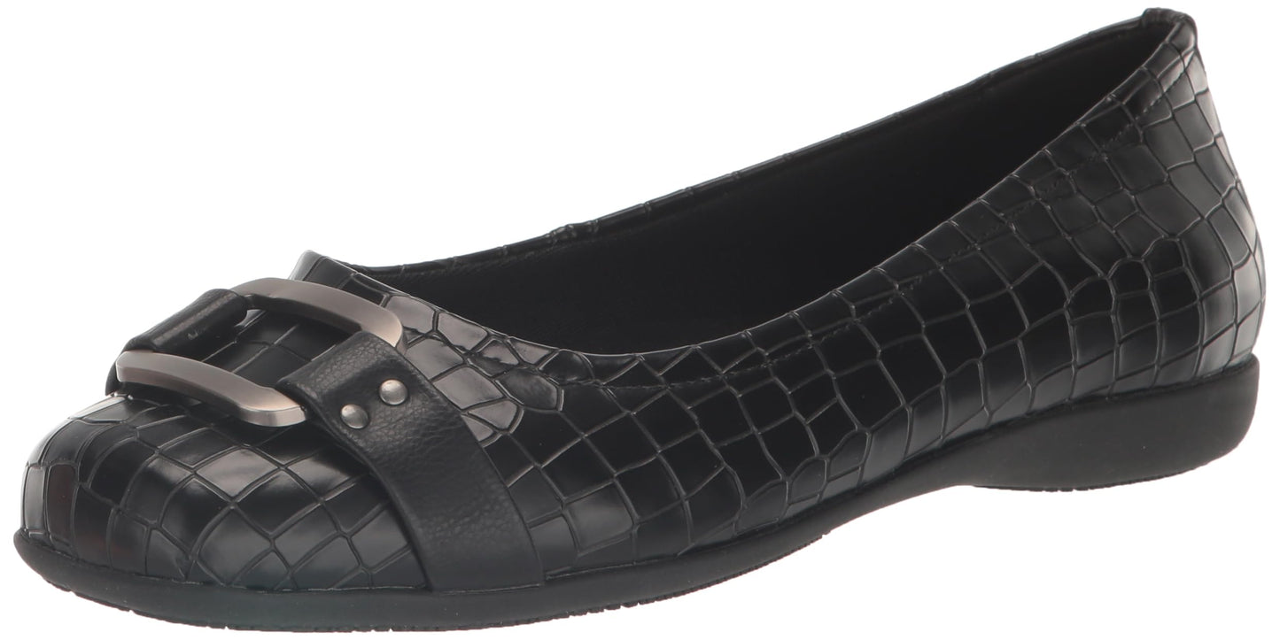 Trotters Women's Sizzle Signature, Black Croco 9.0 WW