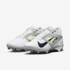 Nike Alpha Menace 4 Pro Football Cleats (FD7037-100, White/Metallic Silver/Photon Dust) Size 15