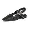 rag & bone Women's Astra Slingback Flats, Black, 6 Medium US